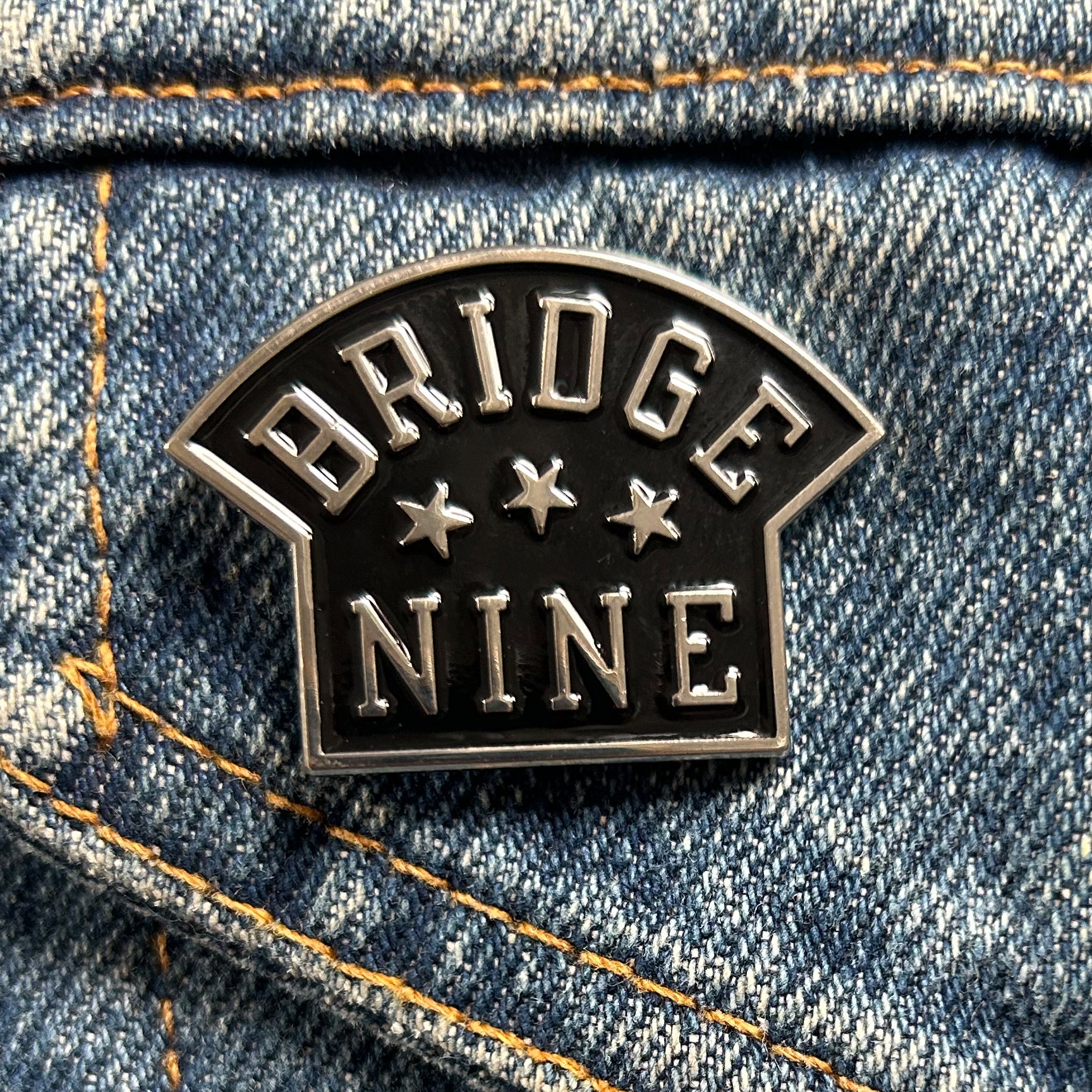 Bridge Nine "3 Star" Enamel Pin