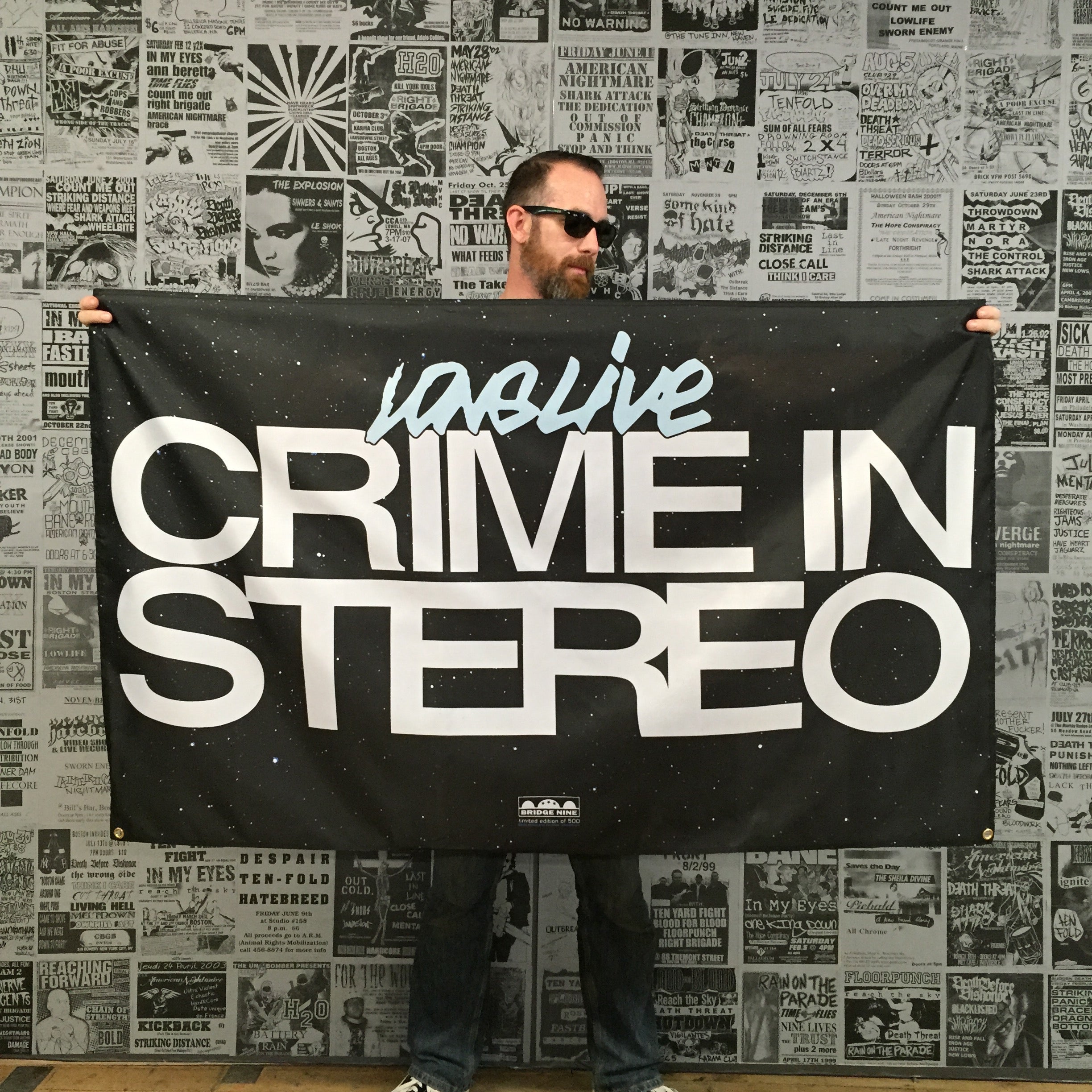 'Long Live Crime In Stereo' 3'x5' Banner