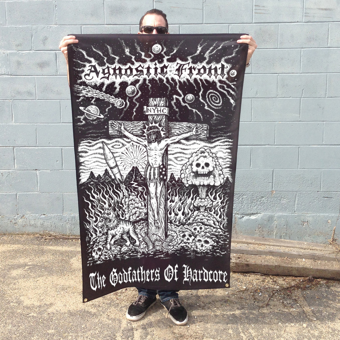 Agnostic Front 'The Godfathers Of Hardcore' 3'x5' Banner